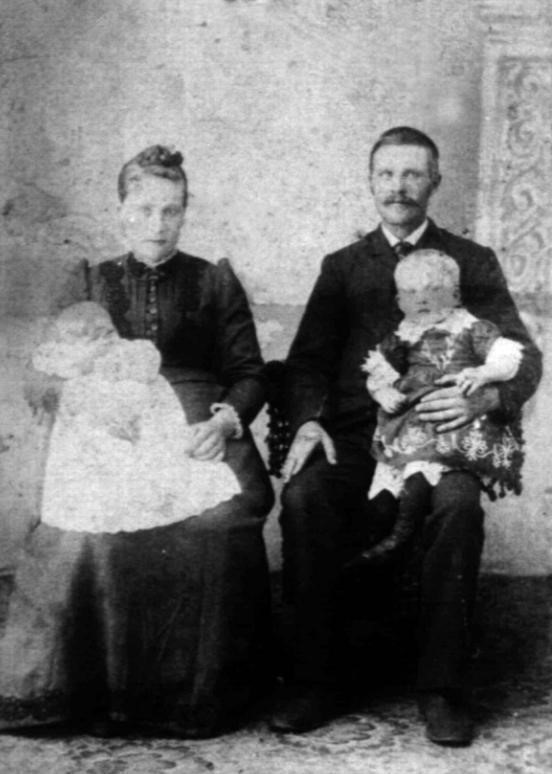 Petter and Emerentse North Dakota 1894 with Olga and Lars